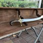 TURKISH FIGHTING SWORD CUSTOM HANDMADE J2 STEEL 35" HUNTING SWORD WITH WOOD