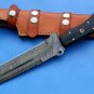 KNIFE CUSTOM HANDMADE DAMASCUS STEEL 13" HUNTING TANTO  KNIFE WITH MICARTAHANDLE