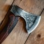 VIKINGS AXE CUSTOM HANDMADE STEEL 17" VIKING AXE WITH WOOD HANDLE