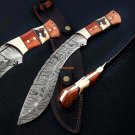 KNIFE CUSTOM HANDMADE DAMASCUS STEEL 15" HUNTING KUKRI KNIFE WITH STAG HANDLE