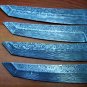 LOT OF 4 CUSTOM HANDMADE DAMASCUS STEEL 10" HUNTING TANTO KNIFE BLANK BLADE