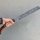 KNIFE CUSTOM HANDMADE DAMASCUS STEEL 23" HUNTING KNIFE WITH WOOD HANDLE