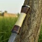 KNIFE CUSTOM HANDMADE DAMASCUS STEEL 28" SWORD WITH WOOD & BONE HANDLE