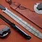 KNIFE CUSTOM HANDMADE DAMASCUS STEEL 25" SWOED WITH MICARTA HANDLE