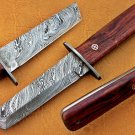 KNIFE CUSTOM HANDMADE DAMASCUS STEEL 9" HUNTING TANTO KNIFE WITH WOOD HANDLE