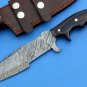 KNIFE CUSTOM HANDMADE DAMASCUS STEEL 12" HUNTING KNIFE TRACKER MICARTA HANDLE