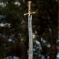 CUSTOM HANDMADE DAMASCUS STEEL 35" SWORD WITH RESIN HANDLE AND Scabbard COVER