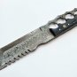 KNIFE CUSTOM HANDMADE DAMASCUS STEEL 12" HUNTING TRACKER KNIFE WITH SHEATHHANDLE