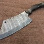 KNIFE CUSTOM HANDMADE DAMASCUS STEEL 13" CHEF/KITCHEN CLEAVER WITH HORN HANDLE