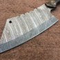 KNIFE CUSTOM HANDMADE DAMASCUS STEEL 13" CHEF/KITCHEN CLEAVER WITH HORN HANDLE