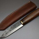 KNIFE CUSTOM HANDMADE D2 STEEL 11" HUNTING KNIFE WITH WOOD HANDLE