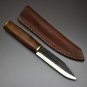 KNIFE CUSTOM HANDMADE D2 STEEL 11" HUNTING KNIFE WITH WOOD HANDLE