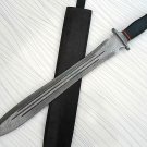 KNIFE CUSTOM HANDMADE DAMASCUS STEEL 26" HUNTING SWORD WITH MICARTA HANDLE