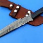 KNIFE CUSTOM HANDMADE DAMASCUS STEEL 15" HUNTING TRACKER KNIFE MICART HANDLE
