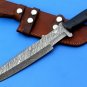 KNIFE CUSTOM HANDMADE DAMASCUS STEEL 15" HUNTING TRACKER KNIFE MICART HANDLE