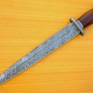 KNIFE CUSTOM HANDMADE DAMASCUS STEEL 17" HUNTING KNIFE WITH WOOD HANDLE