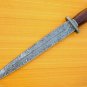 KNIFE CUSTOM HANDMADE DAMASCUS STEEL 17" HUNTING KNIFE WITH WOOD HANDLE