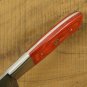 AN CUSTOM HANDMADE DAMASCUS STEEL 12" CHEF KNIFE WITH RED HARD-WOOD HANDLE
