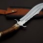 KNIFE CUSTOM HANDMADE D2 STEEL 16" HUNTING KNIFE WITH STAG HORN HANDLE