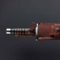KNIFE CUSTOM HANDMADE 1095 STEEL 23" HUNTING SWORD WITH WOOD & HORN HANDLE