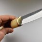 KNIFE CUSTOM HANDMADE D2 STEEL 9" HUNTING KNIFE WITH BONE AND WOOD HANDLE