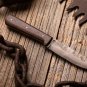 CUSTOM HANDMADE D2 STEEL 10" HUNTING KNIFE, KEPHART KNIFE WITH WOOD HANDLE