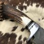CUSTOM HANDMADE DAMASCUS STEEL 13" HUNTING KNIFE, STAG BOWIE KNIFE, EDC KNIFE