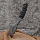 CUSTOM HANDMADE DAMASCUS STEEL 10" TRACKER KNIFE, HUNRING KNIFE, SURVIVAL KNIFE