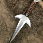KUNAI REPLICA HANDMADE SPRING STEEL 13" ROSE WOOD ENGRAVED HANDLE DAGGER KNIFE