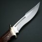 CUSTOM HANDMADE D2 STEEL 12" HUNTING KNIFE, BOWIE KNIFE, WITH WOOD HANDLE
