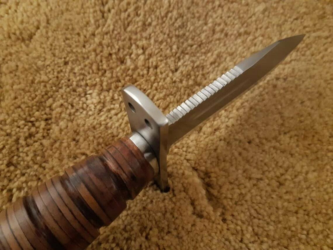 KA-BAR BEAUTIFUL HANDMADE 10" SMALL BOWIE KNIFE, TRADITIONAL KNIFE, HUNTING TOOL