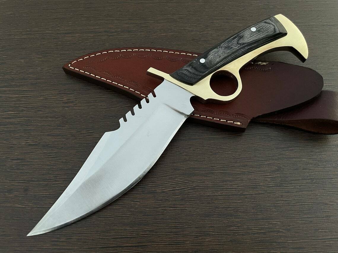 CUSTOM HANDMADE D2 STEEL 11" HUNTING KNIFE, SKINNER KNIFE, TACTICAL KNIFE, EDC