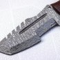 CUSTOM HANDMADE DAMASCUS STEEL 10" HUNTING KNIFE, TRACKER KNIFE, SURVIVAL KNIFE