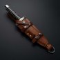 CUSTOM HANDMADE DAMASCUS STEEL 12" DAGGER KNIFE, HUNTING KNIFE WITH HORN HANDLE