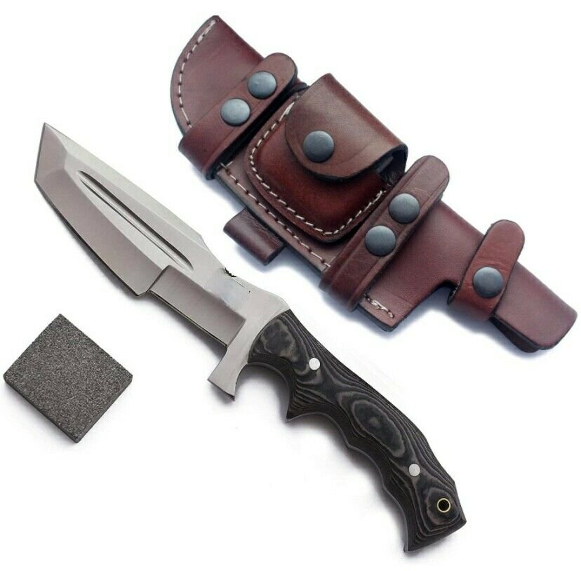 CUSTOM HANDMADE D2 STEEL 12" TRACKER KNIFE, HUNTING KNIFE, SKINNER KNIFE, EDC