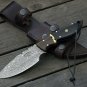 CUSTOM HANDMADE DAMASCUS STEEL 9.5" HUNTING KNIFE, SKINNER KNIFE, EDC KNIVES