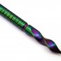 CUSTOM HAND FORGED DAMASCUS STEEL 10" TRI DAHHER MULTI COLOURS TITANIUM SURVIVAL