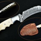 CUSTOM HANDMADE DAMASCUS STEEL 9" HUNTING KNIFE, SKINNER KNIFE, KARAMBIT KNIFE