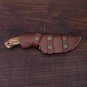 CUSTOM HANDMADE DAMASCUS STEEL 12" HUNTING KNIFE, TRACKER KNIFE WITH BONE HANDLE