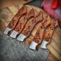 HANDMADE DAMASCUS STEEL CHEF KNIFE SET DAMASCUS CHEF KITCHEN KNIFE W/WOOD HANDL