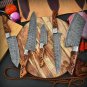 HANDMADE DAMASCUS STEEL CHEF KNIFE SET DAMASCUS CHEF KITCHEN KNIFE W/WOOD HANDL