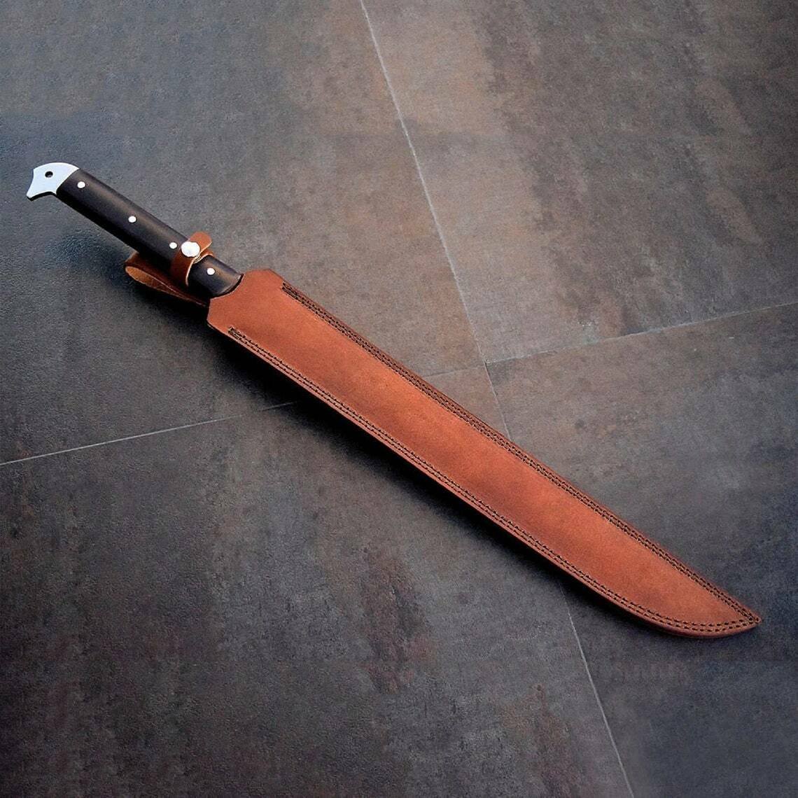 CUSTOM HANDMADE D2 STEEL 26" KATANA SWORD, LONG SWORD WITH MICARTA SHEATH HANDLE