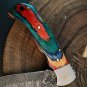 CUSTOM HANDMADE DAMASCUS STEEL 8.0" FOLDING KNIFE, POCKET KNIFE, BUSHCRAFT KNIFE