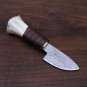 CAVEMAN KNIFE CUSTOM HANDMADE DAMASCUS STEEL 8" HUNTING KNIFE, SKINNER KNIFE,