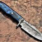 CUSTOM HANDMADE DAMASCUS STEEL 10" HUNTING KNIFE, SKINNER KNIFE, BOWOE KNIFE EDC