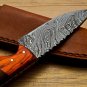 CUSTOM HANDMADE DAMASCUS STEEL 8.0" HUNTING KNIFE, SKINNER KNIFE,BUSHCRAFT KNIFE