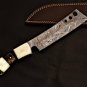 CUSTOM HANDMADE DAMASCUS STEEL 12" UNIQUE CLEAVER KNIFE, CHEF/KITVHEN KNIFE EDC