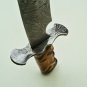 CUSTOM HANDMADE DAMASCUS STEEL 14" HUNTING KUKRI KNIFE, BUSHCRAFT, OUTDOOR KNIFE