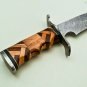 CUSTOM HANDMADE DAMASCUS STEEL 14" HUNTING KUKRI KNIFE, BUSHCRAFT, OUTDOOR KNIFE
