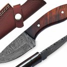 CUSTOM HANDMADE DAMASCUS STEEL 8" SKINNER KNIFE, BUSHCRAFT KNIFE, OUTDOOR KNIFE